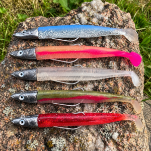 Seabass Sandeel weedless softbait i forskellige farver til havbarsfiskeri